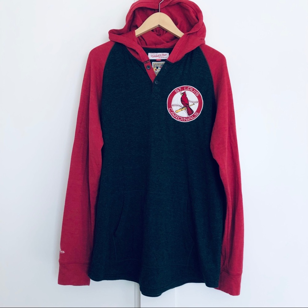 St. Louis Cardinals long sleeve baseball tee hood